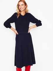 Boden Blue Button Shoulder Knitted Dress - Image 1 of 6