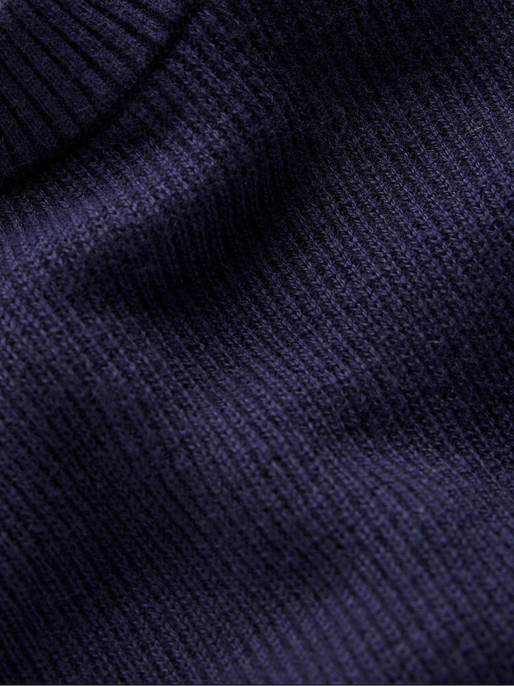 Boden Blue Button Shoulder Knitted Dress - Image 6 of 6