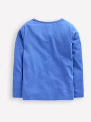 Boden Blue Christmas Lift The Flap 100% Cotton T-Shirt - Image 2 of 3