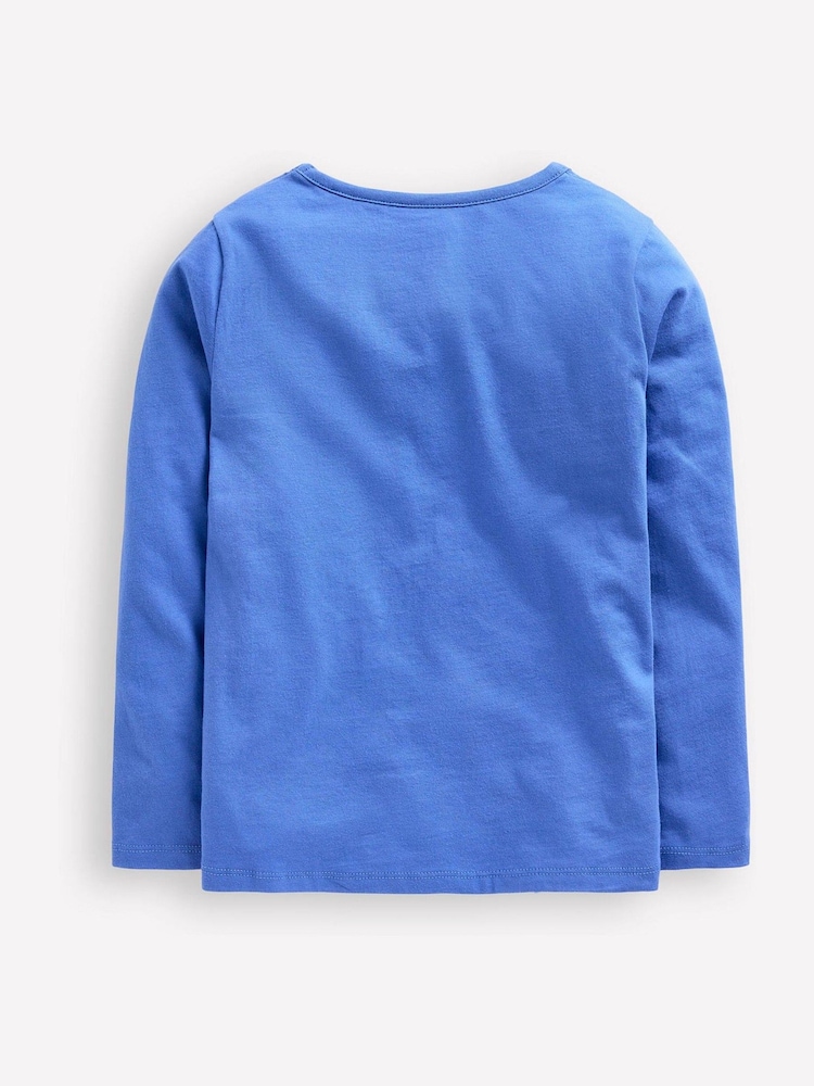 Boden Blue Christmas Lift The Flap 100% Cotton T-Shirt - Image 2 of 3