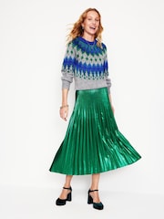 Grün - Boden Camilla Midirock mit Metallic-Effekt - Bild 1 von 5
