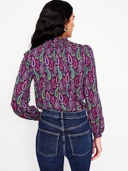 Boden Pink Fay Smocked Jersey Shirt - Image 3 of 5
