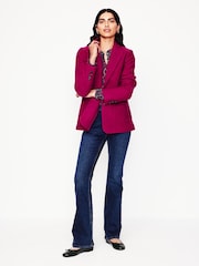 Boden Pink Fay Smocked Jersey Shirt - Image 4 of 5