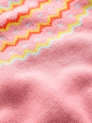Boden Pink Cashmere Fair Isle Pattern Jumper - Image 6 of 6