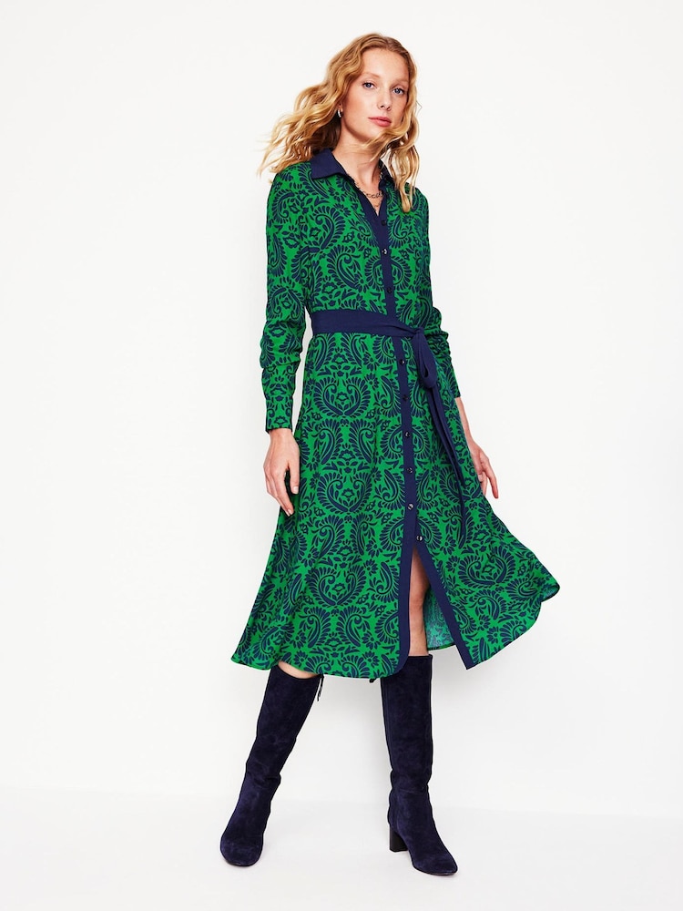 Boden Green Kate Midi Shirt Dress - Image 1 of 5