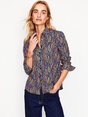 Boden Blue Sienna Cotton Shirt - Image 4 of 5