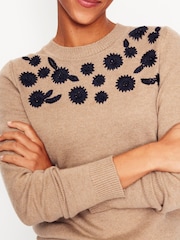 Boden Brown Embroidered Floral Print Jumper - Image 2 of 6