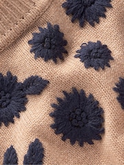 Boden Brown Embroidered Floral Print Jumper - Image 6 of 6
