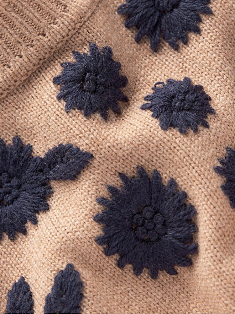 Boden Brown Embroidered Floral Print Jumper - Image 6 of 6 Boden Brown Embroidered Floral Print Jumper - Image 6 of 6