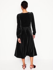 Boden Black Jocelyn Velvet Tea Dress - Image 3 of 5