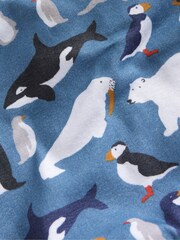 Boden Blue Snug Arctic Animals Twin Pack 100% Cotton Pyjamas - Image 2 of 2