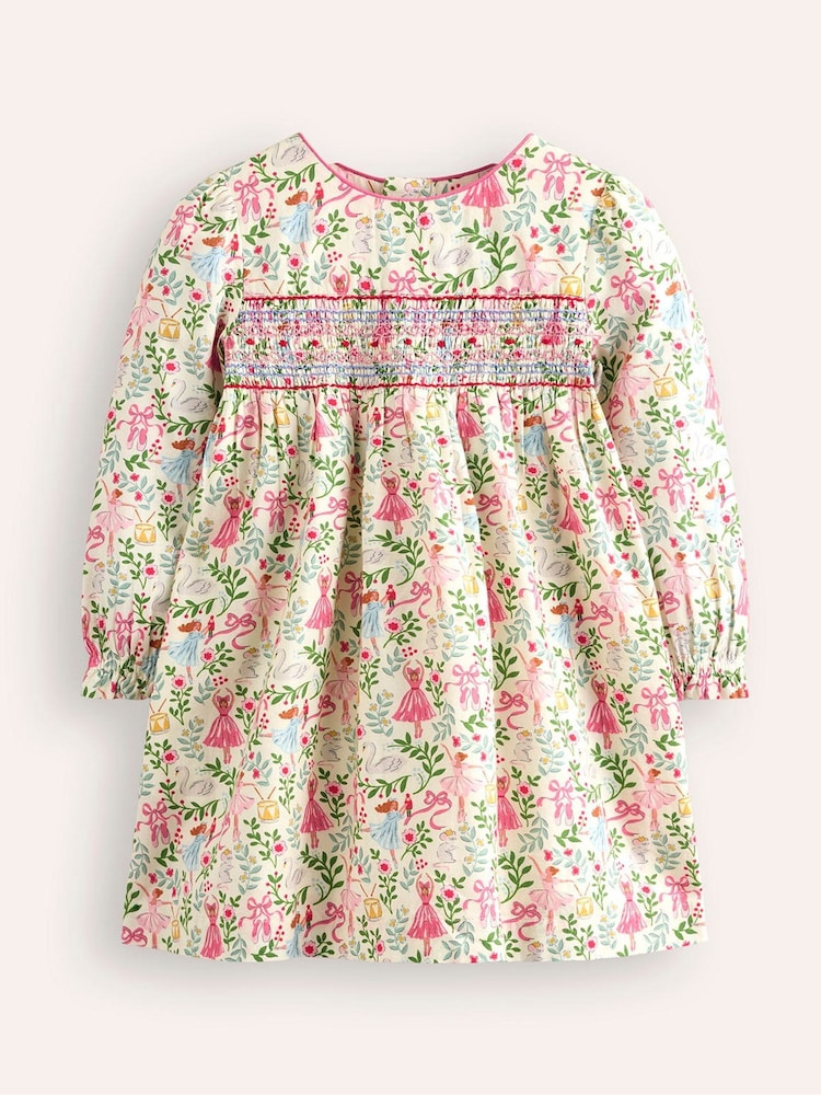 Vestido fruncido agradable de ballet 100 % algodón Bess de Boden - Imagen 1 de 3