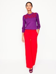 Roxa - Boden com Floral Bordada  Print Jumper - Imagem 4 de 6
