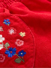 Boden Red Lined Co-ord Pull On 100% Cotton Trousers - Image 3 of 3