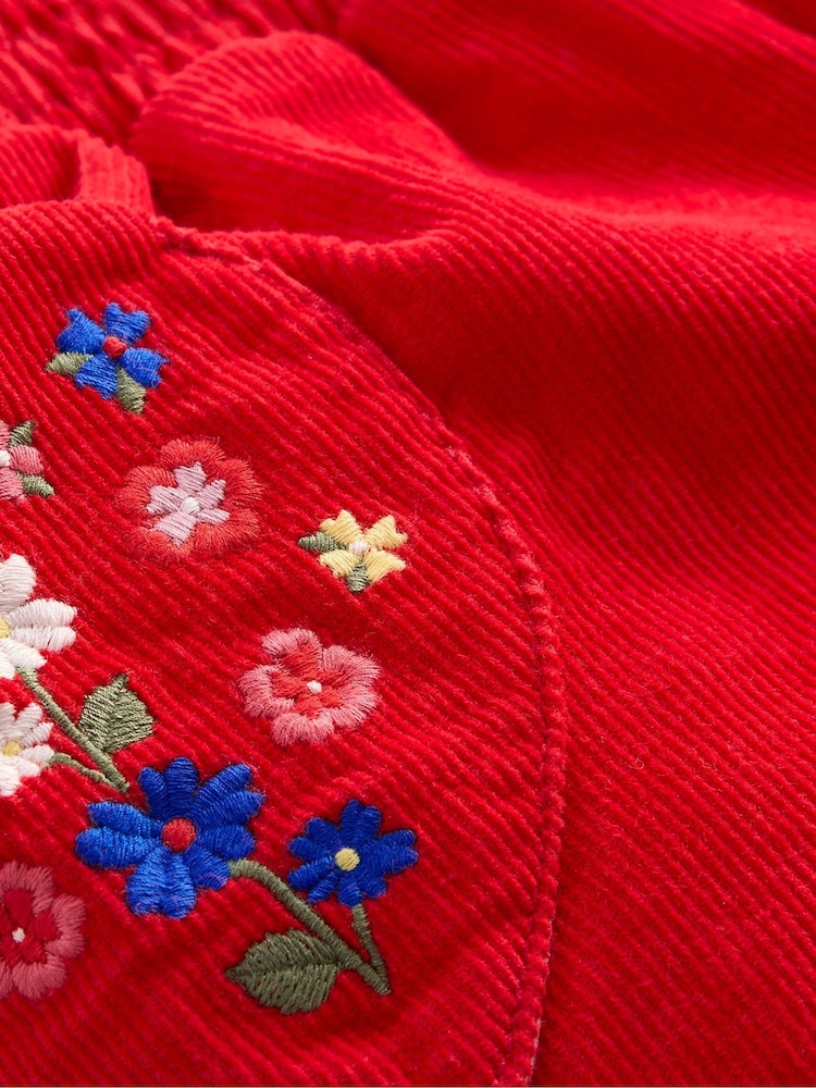 Boden Red Lined Co-ord Pull On 100% Cotton Trousers - Image 3 of 3