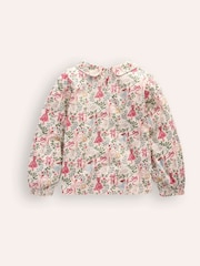 Boden Cream Collared Jersey 100% Cotton Top - Image 2 of 3