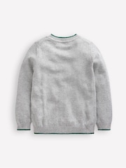 Boden Grey Festive Nutcracker Christmas Jumper - Image 2 of 3
