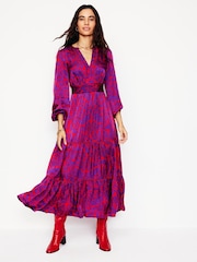 Boden Purple Pippa Satin Maxi Dress - Image 1 of 5