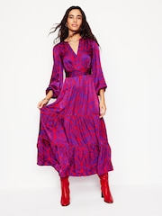 Boden Purple Pippa Satin Maxi Dress - Image 4 of 5