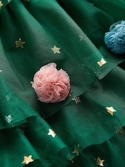 Boden Green Maude Ruffle Christmas Tree Tulle Dress - Image 3 of 3