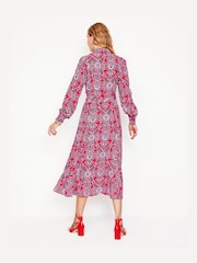 Boden Red Martha Godet Maxi Shirt Dress - Image 3 of 6
