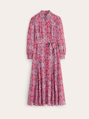 Boden Red Martha Godet Maxi Shirt Dress - Image 6 of 6