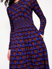 Boden Purple Thea Long Sleeve Jersey Dress - Image 2 of 5