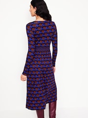 Boden Purple Thea Long Sleeve Jersey Dress - Image 3 of 5