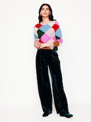 Boden Metallic Sparkly Argyle Jumper - Image 4 of 6