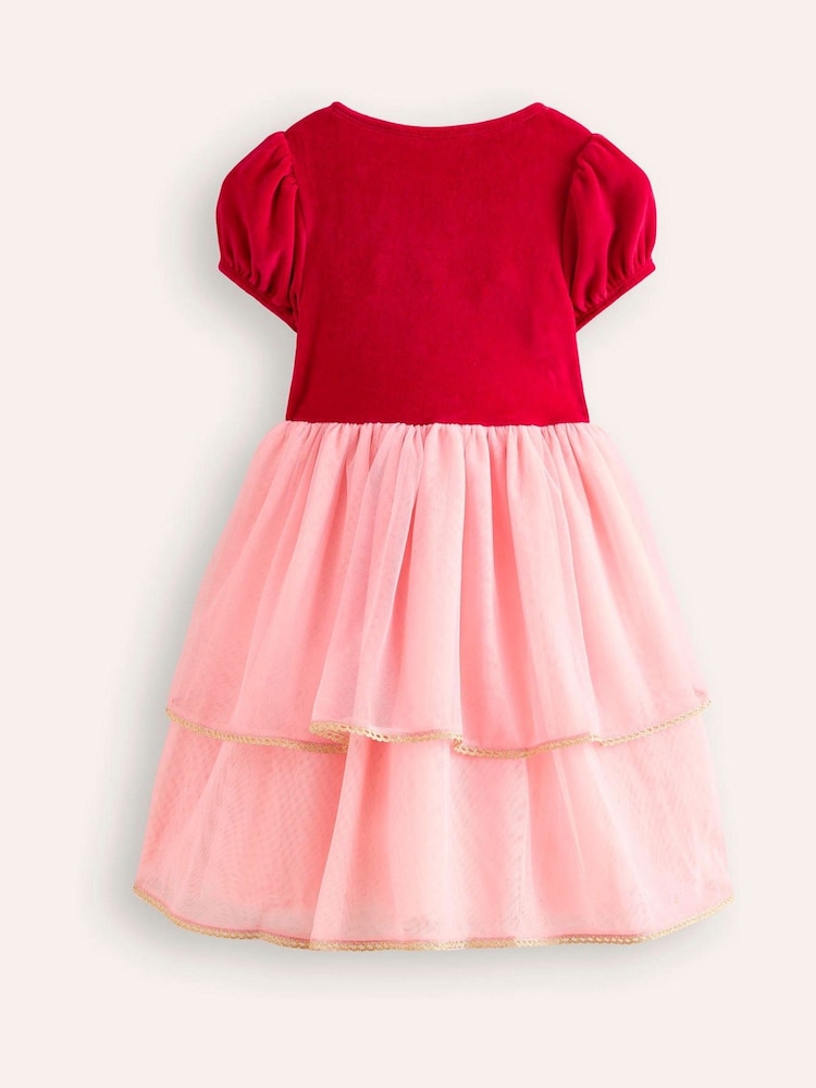 Boden Red Christmas Nutcracker Appliqué Dress - Image 2 of 3