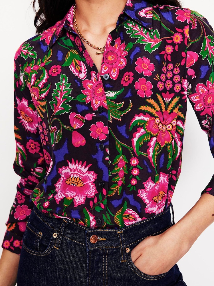 Boden Pink Sienna Silk Shirt - Image 2 of 6