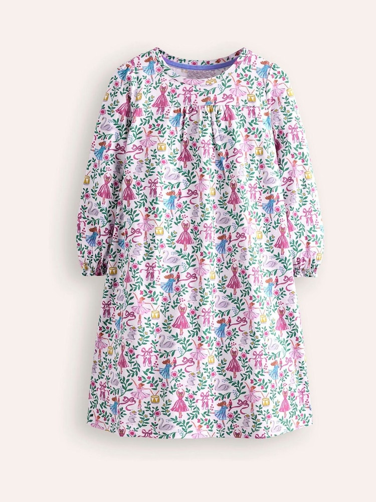 Boden Cream Printed Long Sleeved Ballet Nightie - Image 1 of 3