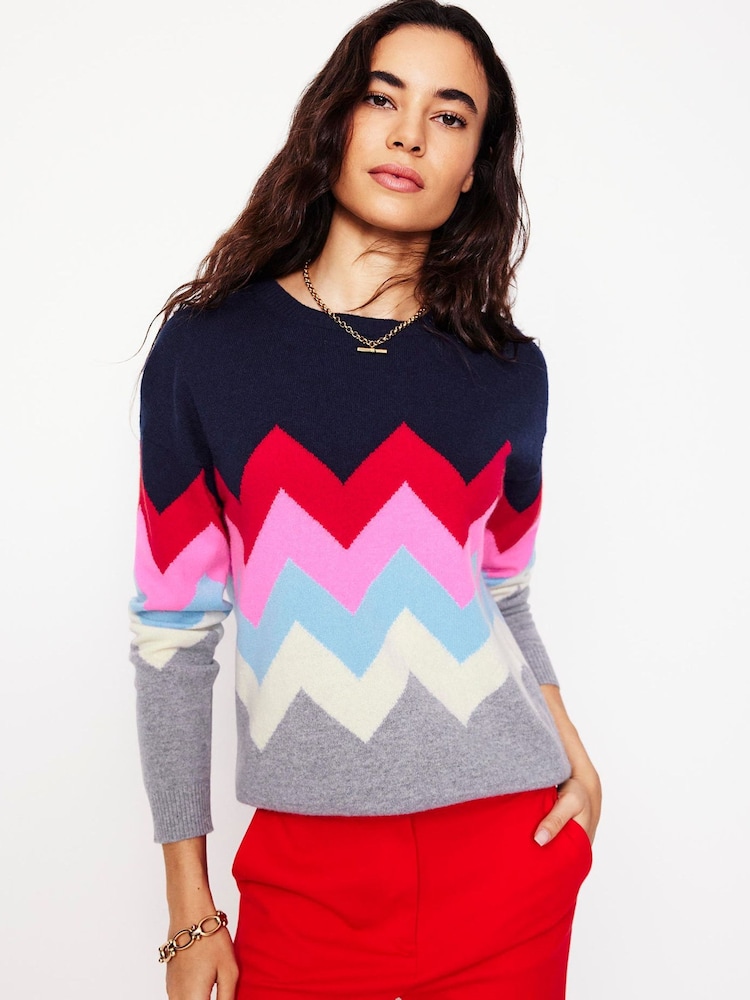 Boden Blue Lydia Cashmere Jumper - Image 1 of 7