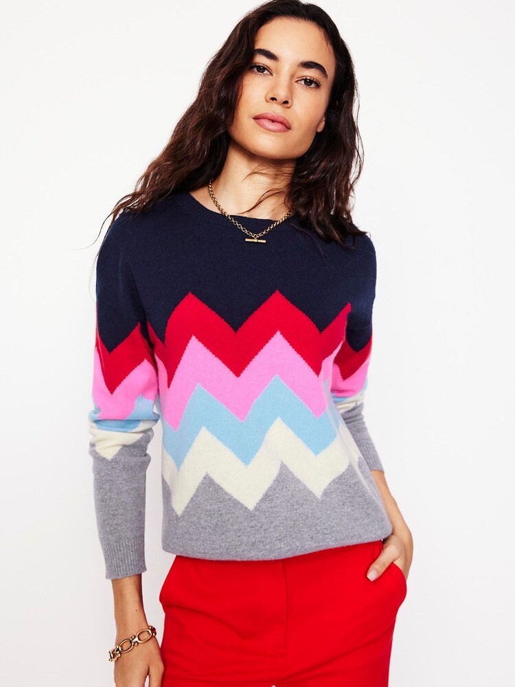 Boden Blue Lydia Cashmere Jumper - Image 1 of 7 Boden Blue Lydia Cashmere Jumper - Image 1 of 7