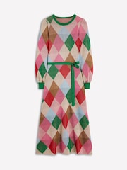 Boden Metallic Crew Jacquard Dress - Image 5 of 5