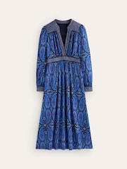 Boden Blue Hotched Ponte Dress - Image 5 of 5