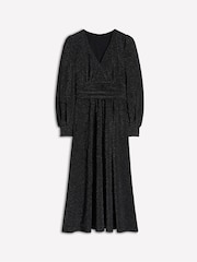 Boden Black Daphne Metallic Midi Dress - Image 6 of 6