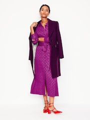Boden Purple Marcia Jersey Midi Shirt Dress - Image 5 of 6