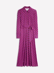 Boden Purple Marcia Jersey Midi Shirt Dress - Image 6 of 6