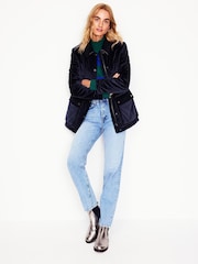 Boden Blue Quilted Velvet Jacket - Image 5 of 6