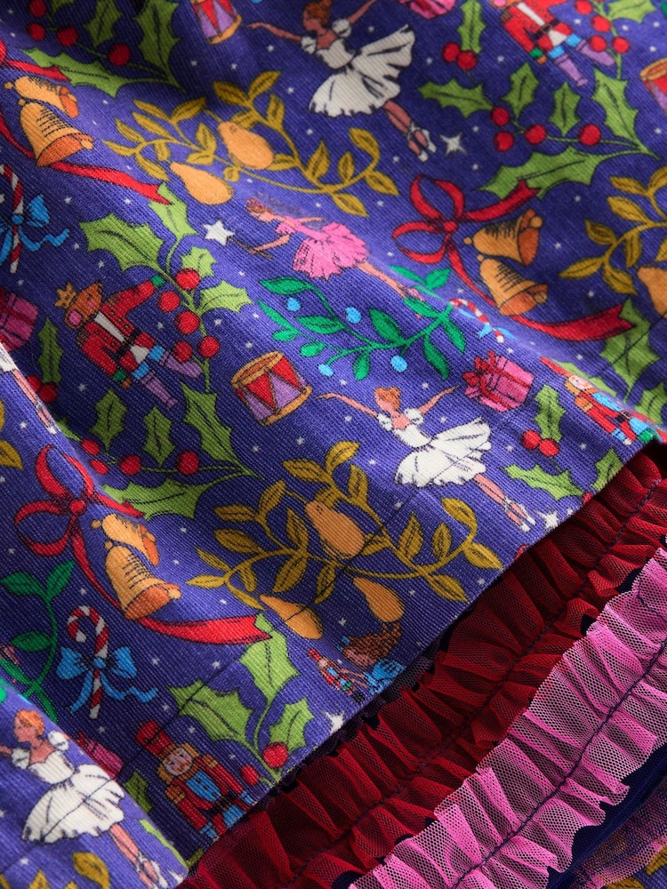 Boden Blue Peggy Co-ord Nutcracker Festive Party Dress - Image 4 of 4