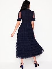 Boden Blue Tiered Ruffle Tulle Dress - Image 3 of 5