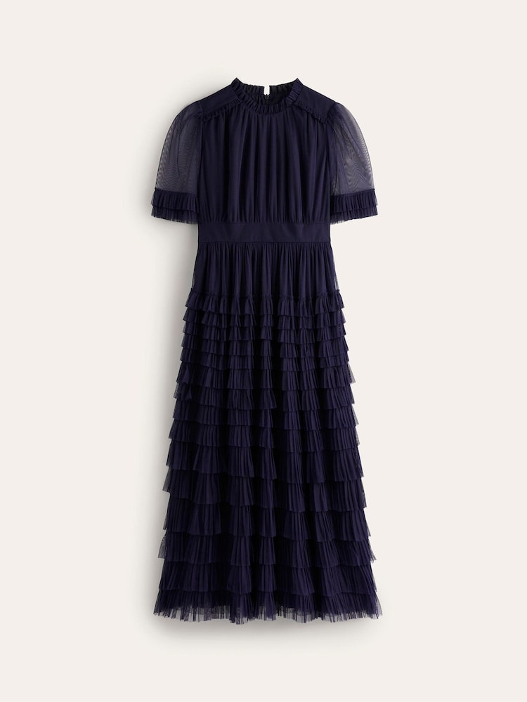 Boden Blue Tiered Ruffle Tulle Dress - Image 5 of 5 Boden Blue Tiered Ruffle Tulle Dress - Image 5 of 5