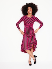 Boden Pink Twisted Waist Jersey Dress - Image 1 of 5