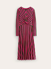 Boden Pink Twisted Waist Jersey Dress - Image 5 of 5