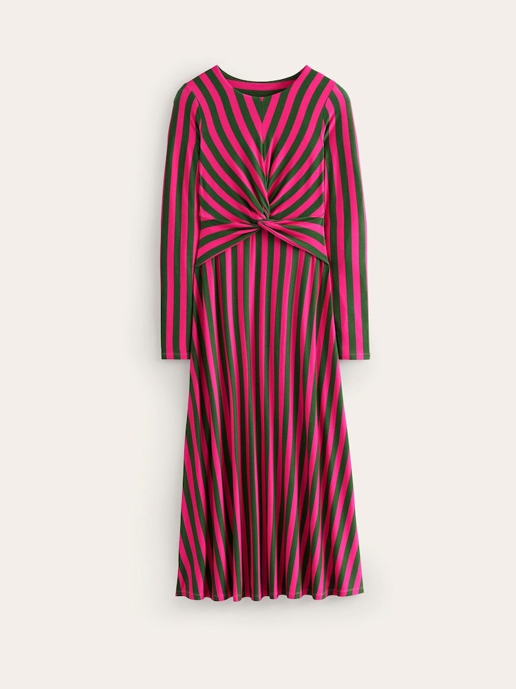 Boden Pink Twisted Waist Jersey Dress - Image 5 of 5