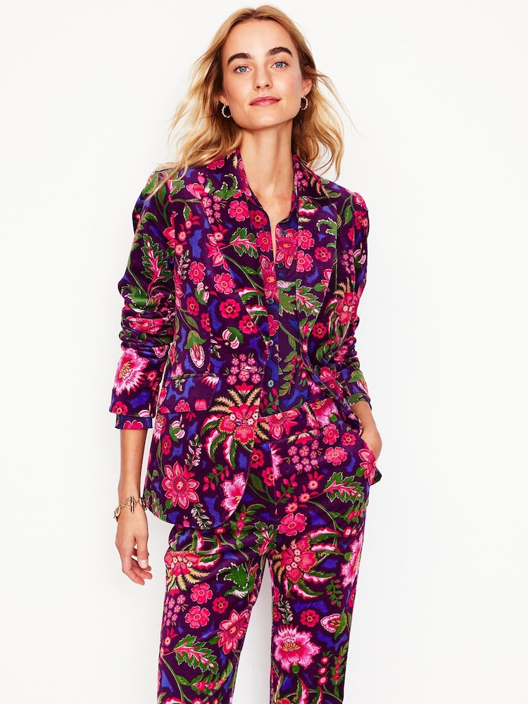 Boden Pink Velvet Marylebone Blazer - Image 1 of 6