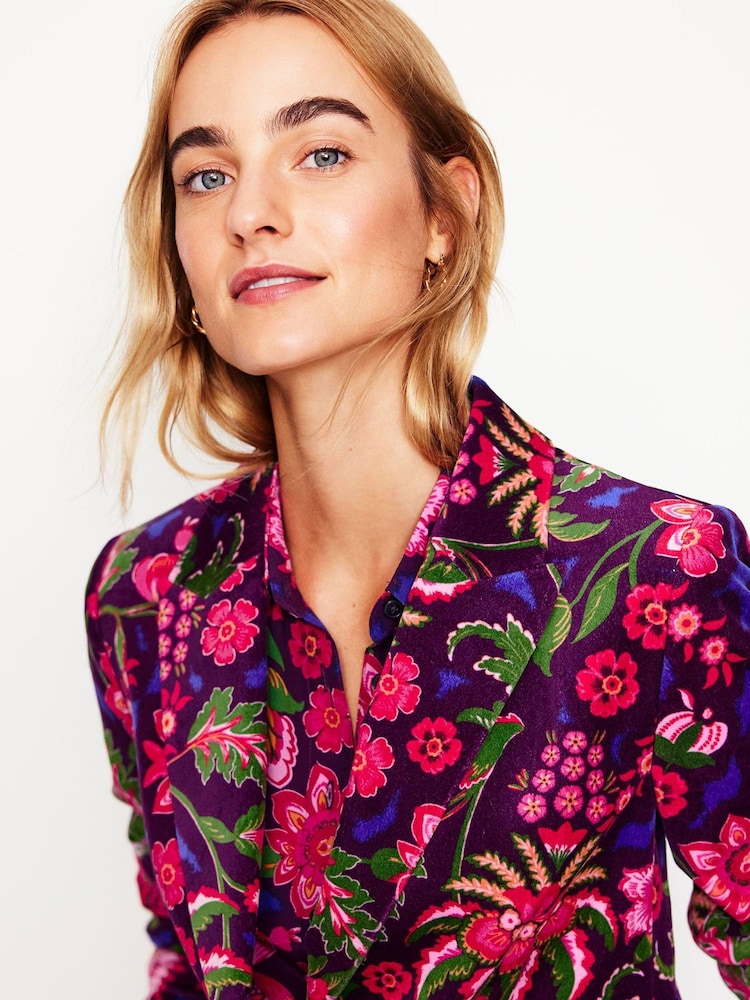 Boden Pink Velvet Marylebone Blazer - Image 2 of 6