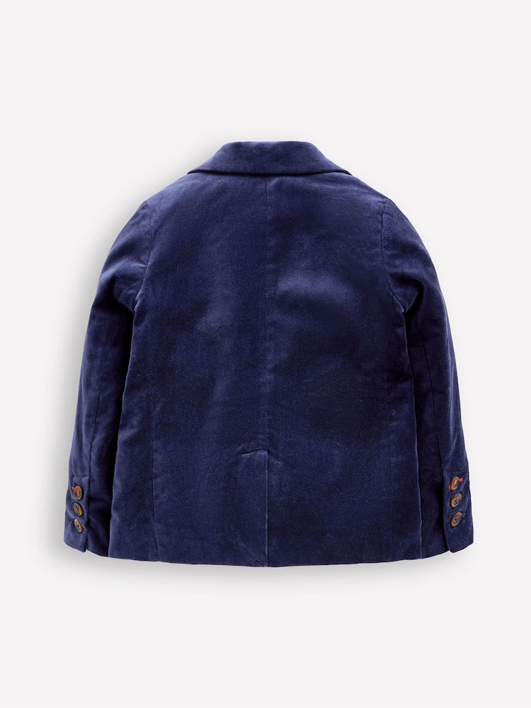 Boden Blue Velvet Classic 100% Cotton Blazer - Image 2 of 4