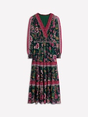 Boden Green V-Neck Ruffle Maxi Dress - Image 5 of 5